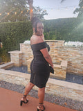 Midnight Noir Midi Dress