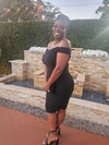 Midnight Noir Midi Dress