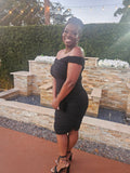 Midnight Noir Midi Dress