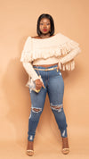 Unfringed sweater top