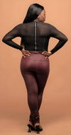 Lie to Me Leather Pants (Wine Red)