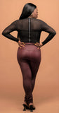 Lie to Me Leather Pants (Wine Red)